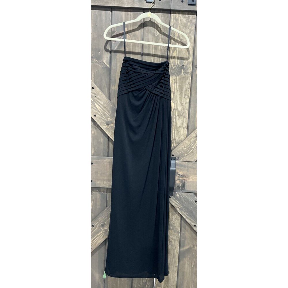 Tadashi for Saks Fifth Avenue Black Evening Gown Maxi Sleeveless Dress size 10P